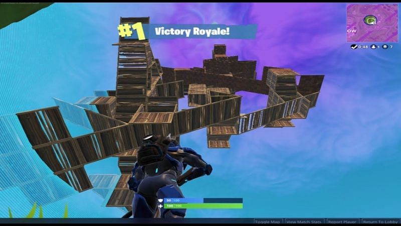 Fortnite has some of the craziest build battles/ Image via YouTube @ Flash