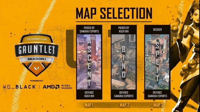 Samurai Esports vs Kuch Bhi Selected Maps (Image via YouTube/The Esports Club)