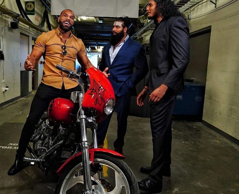 Jinder Mahal on his bike at RAW