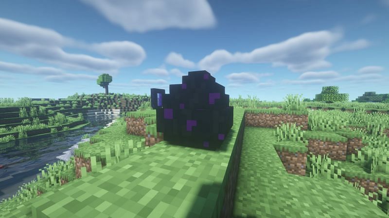 A Dragon egg in the game (Image via Minecraft)