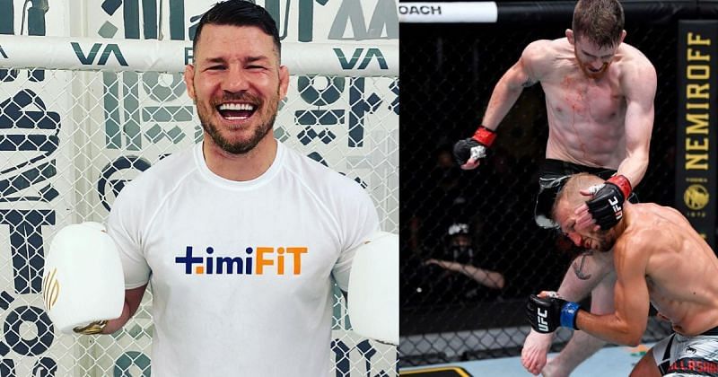Michael Bisping (Left) voiced his opinion on UFC Vegas 32 main event