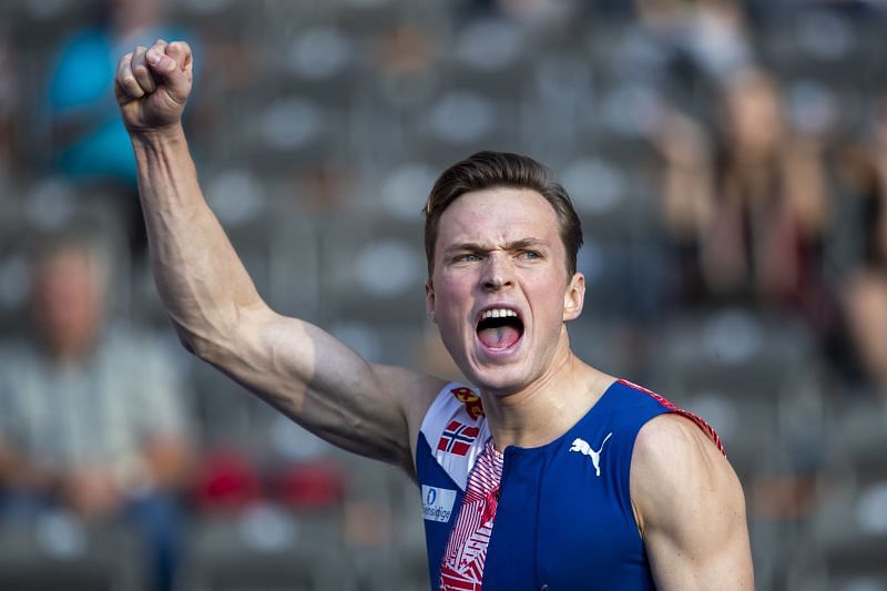 Karsten Warholm breaks the 400m hurdles world record