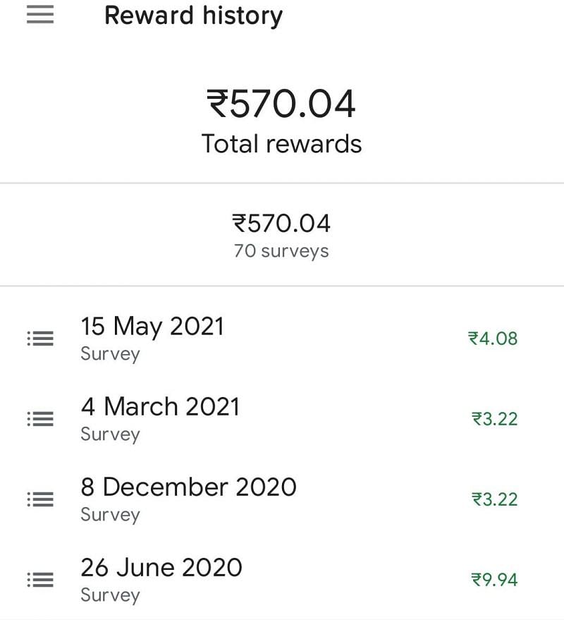 Google Opinion Rewards app