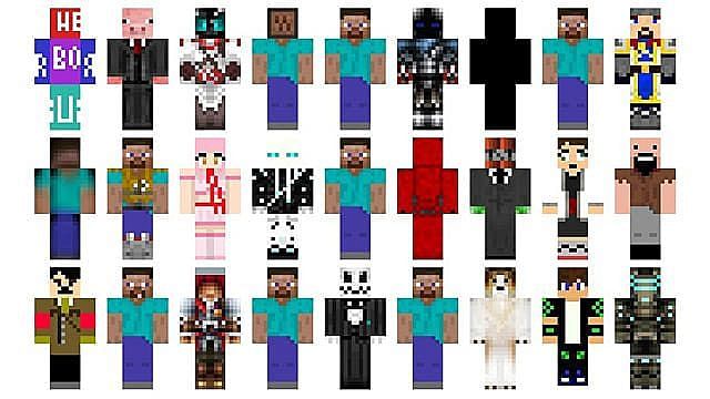Minecraft skins. Image via GameSkinny