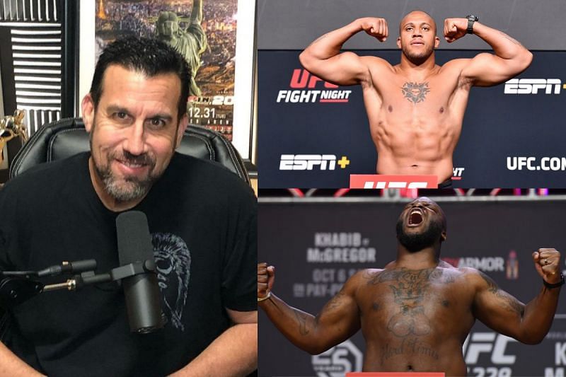 John McCarthy weighs in on the UFC interim heavyweight title fight [Left image credit: @johnmccarthymma via Instagram]