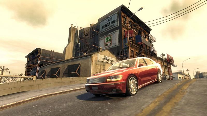 A pre-release screenshot of a shiny car (Image via GTA Wiki)