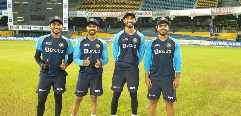 Team India played four debutants in the 2nd T20I against Sri Lanka (Credit: Twitter)