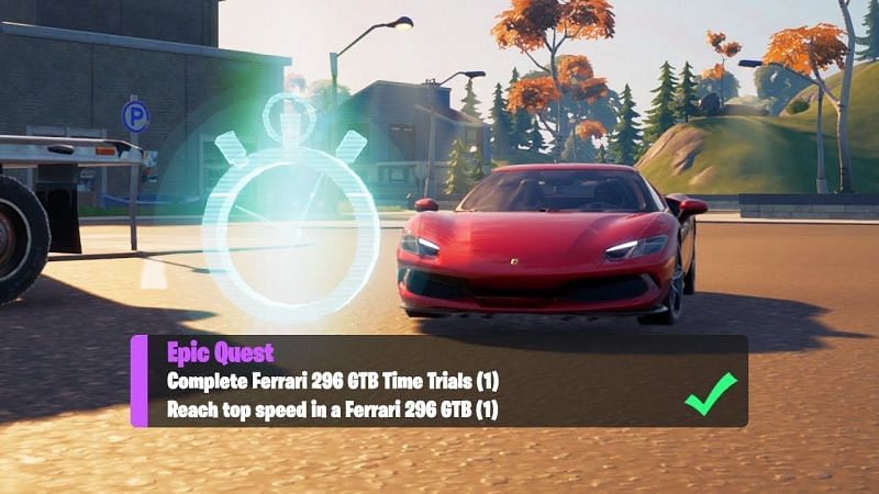 Here is how can complete the Ferrari time trial challenge in Fortnite Season 7 (Image via YouTube)