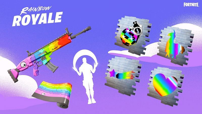 Fortnite emotes available as a Pride section. Image via Epic Games Store