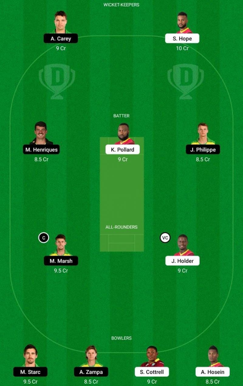 WI vs AUS 3rd ODI Dream11 Fantasy Tip #2