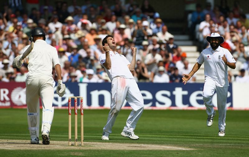 James Anderson picks up the final wicket