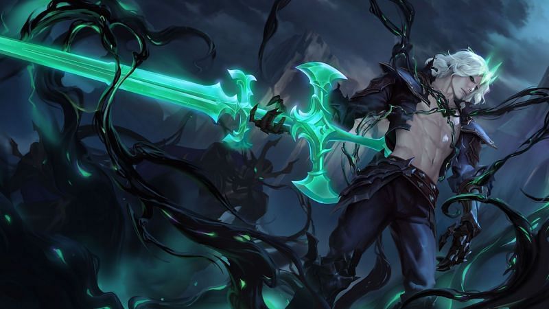 Mist releasing from Viego&#039;s chest where Isolde stabbed (Image via League of Legends)