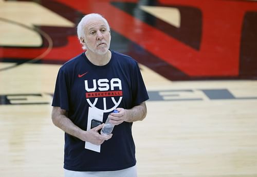 Gregg Popovich at Team USA Basketball Training Session