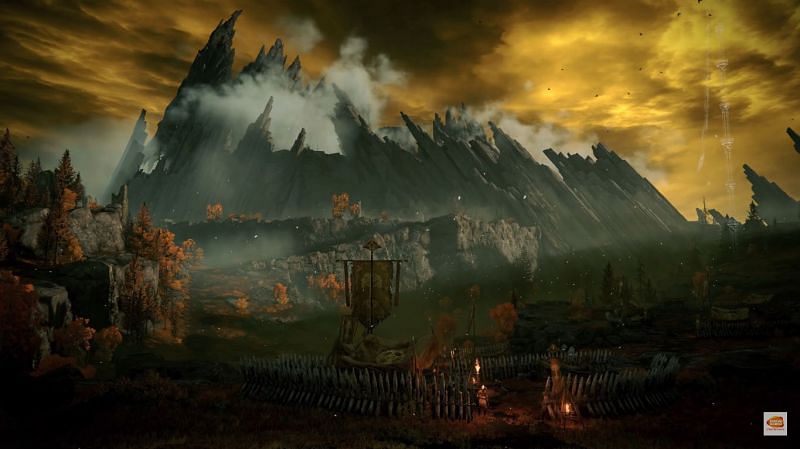 The Volcanic Mountain in Elden Ring (Image via Bandai Namco)