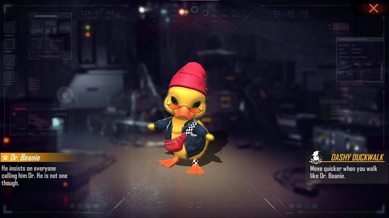 Dr Beanie&#039;s ability Dashy Duckwalk (Image via Free Fire)