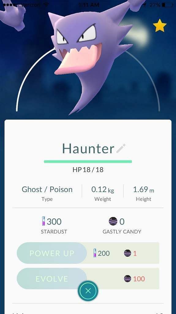 Haunter Pokemon Go