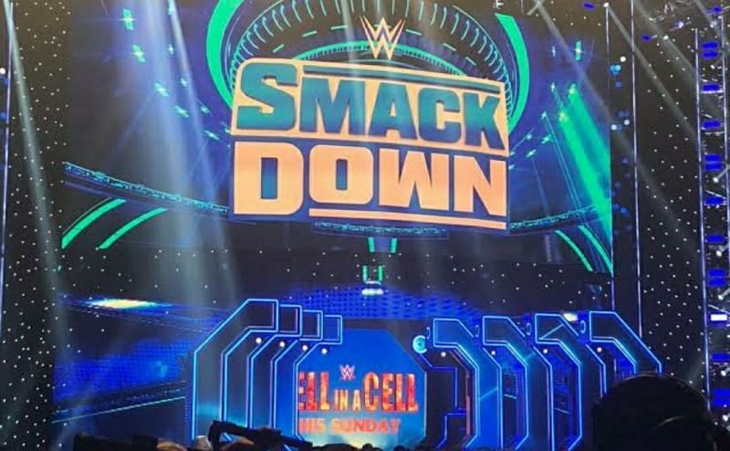 The first look at the new WWE SmackDown set has been revealed.