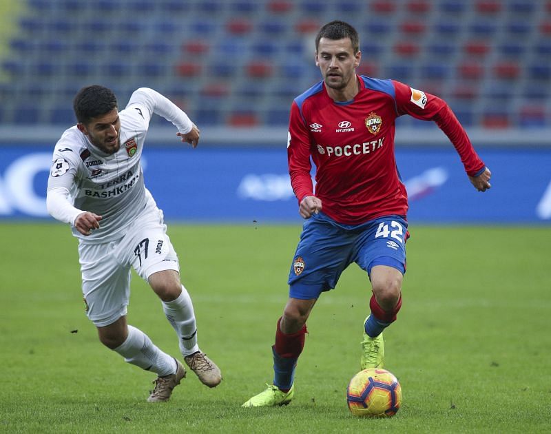 Shchennikov in action for CSKA Moscow