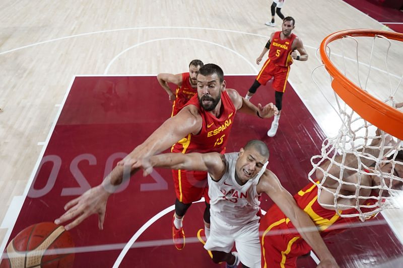 Spanish veteran Marc Gasol goes up for a block