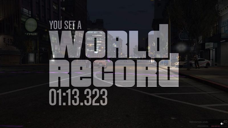 Redditor creates a world record in a street race in GTA Online (Image via ProdigySK/Reddit)