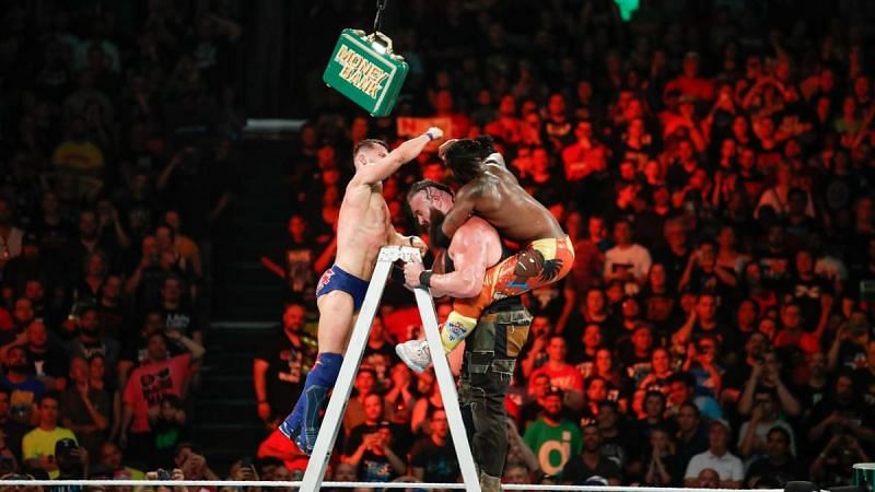 The Men&#039;s Money in the Bank ladder match from 2018
