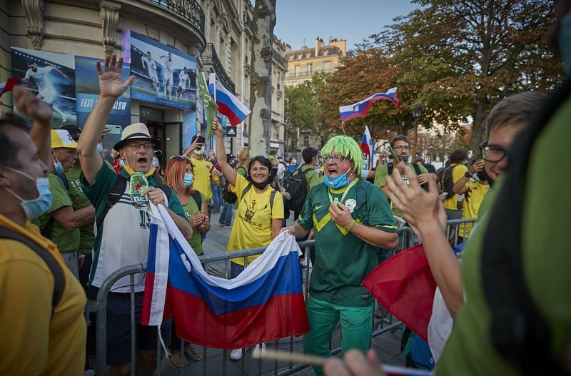 Slovenian fans at Tour de France