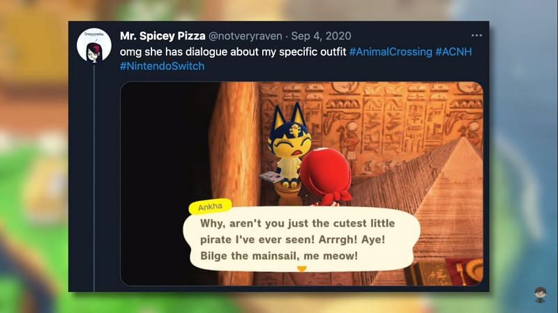 Different outfits unlock special dialogues (Image via Crossing channel)