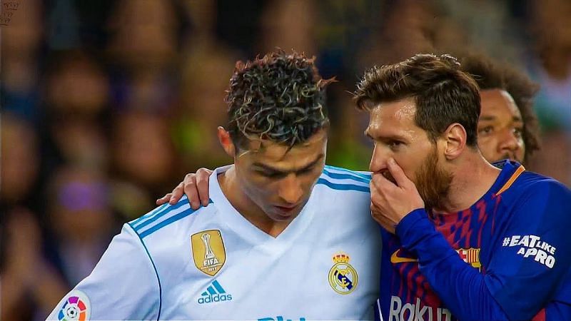 Cristiano Ronaldo (left) and Lionel Messi