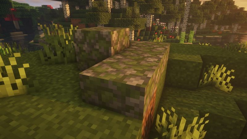 Slabs can be crafted from normal blocks (Image via Minecraft)