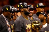 LeBron James after winning the 2016 NBA Finals