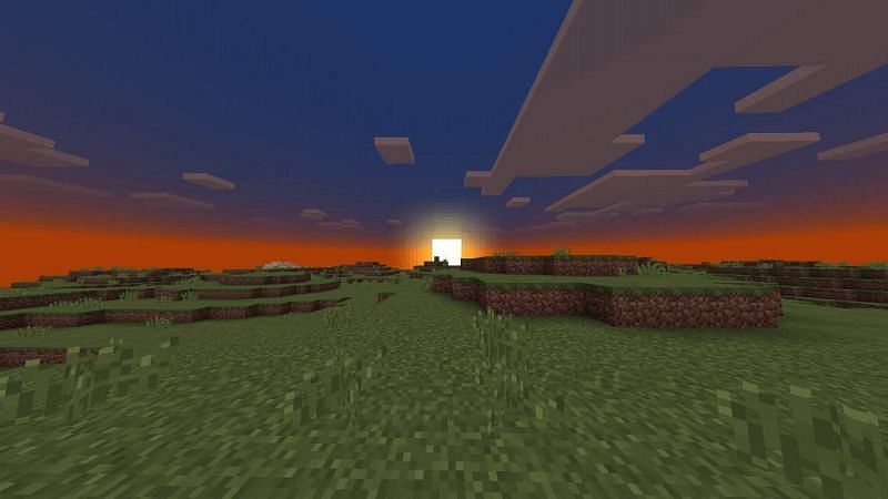 Sunrise (Image via Minecraft)