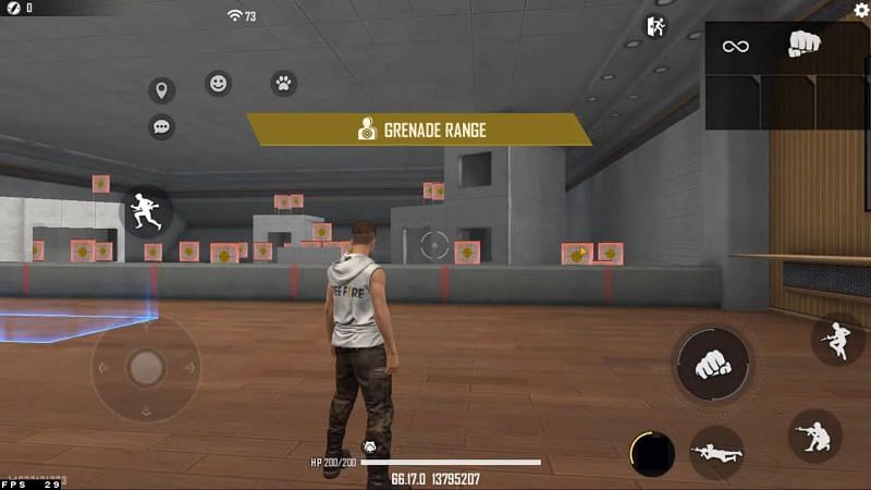 Grenade range is present on the training island (Image via Moniez Gaming)
