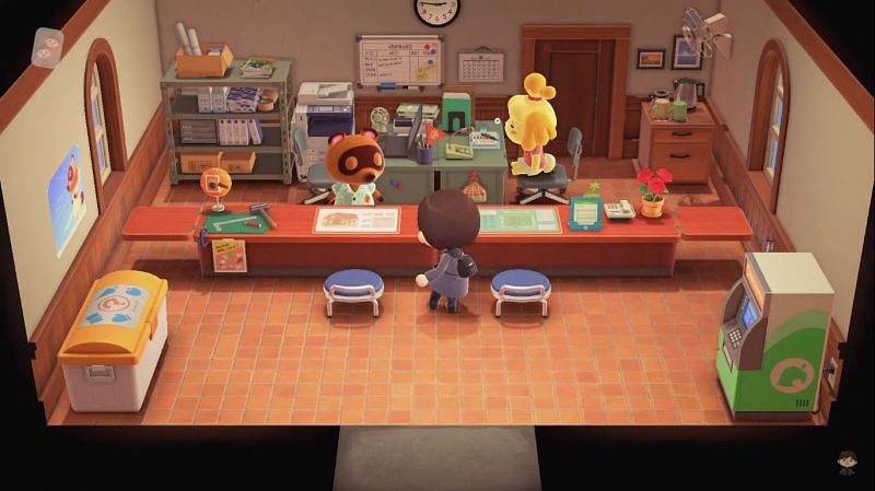 Isabelle can be found napping on the job (Image via Animal Crossing world)