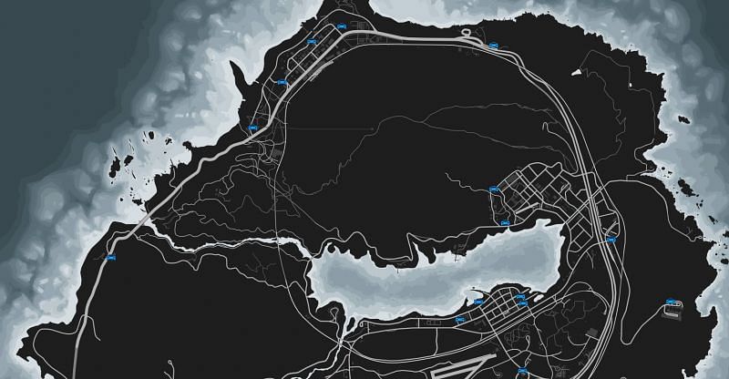 A closer view on the top part of the map (Image via GTAWeb.eu)