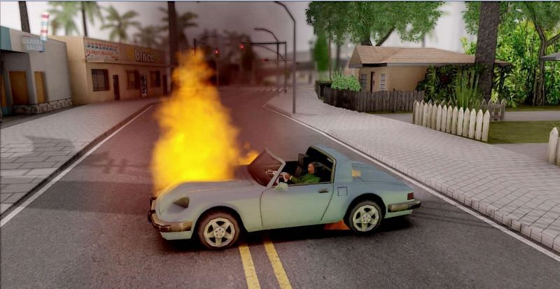 GTA San Andreas is an explosive gameplay experience (Image via GTAall.com)