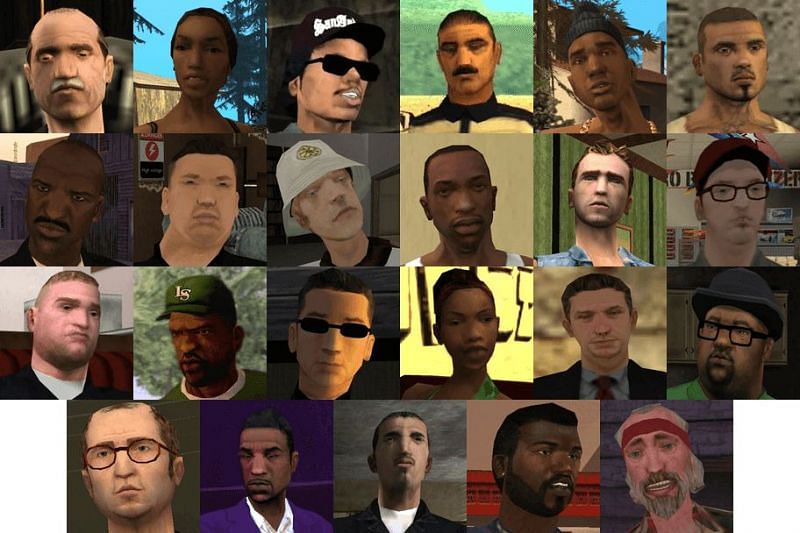 Some of the iconic characters from GTA San Andreas (Image via Sporcle)