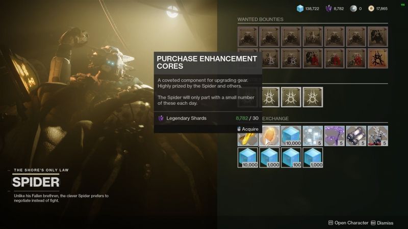 The Destiny 2 Tangled Shore vendor, Spider (Image via Destiny 2)