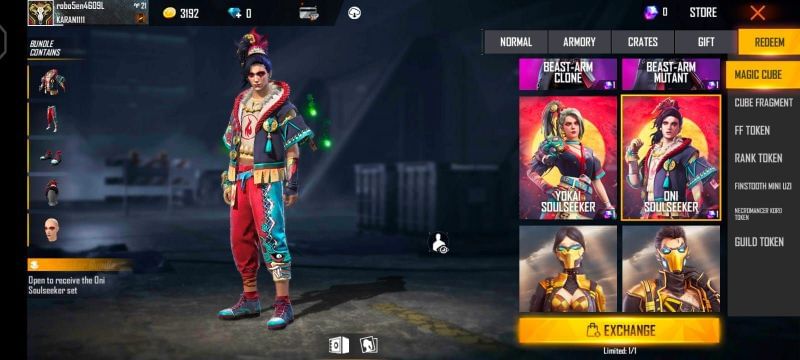 Oni Soulseeker bundle (Image via Free Fire)