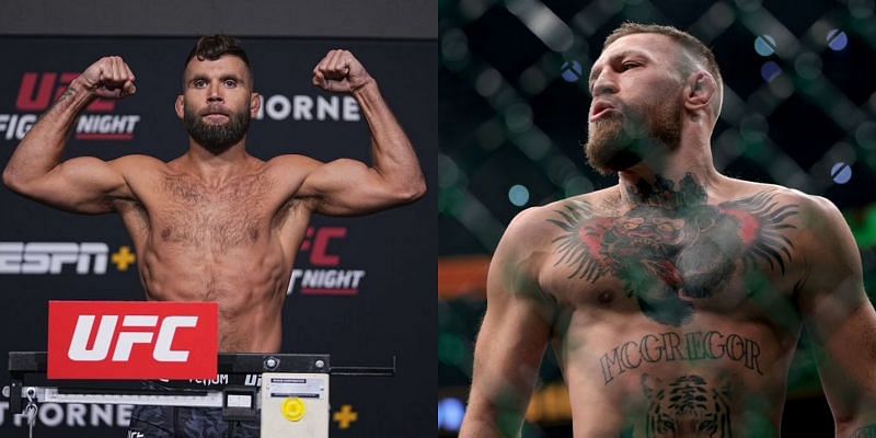 Jeremy Stephens (left) and Conor McGregor (right).