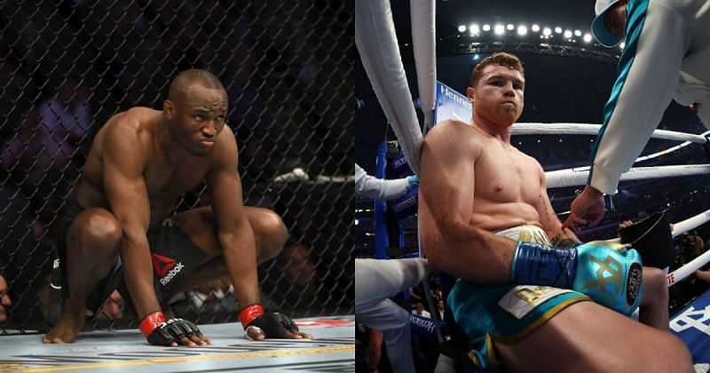 Kamaru Usman (left) &amp; Canelo Alvarez (right)