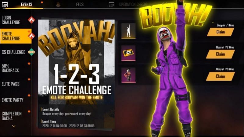 Booyah emote in Free Fire (Image via TGB, YouTube)