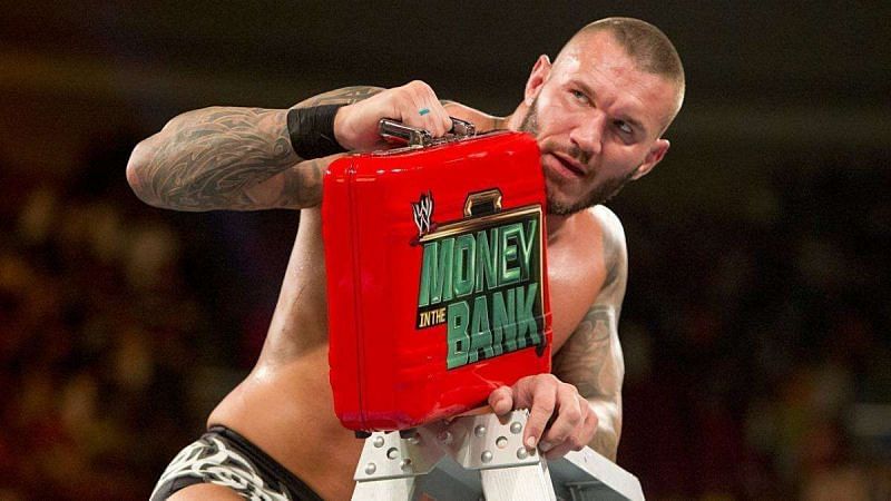 Randy Orton with his Money in the Bank briefcase