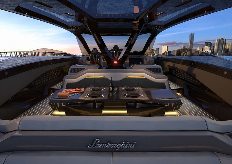 Lamborghini 63&#039;s lounge area