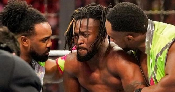 Kofi Kingston reacts to loss against Bobby Lashley at Money in the Bank