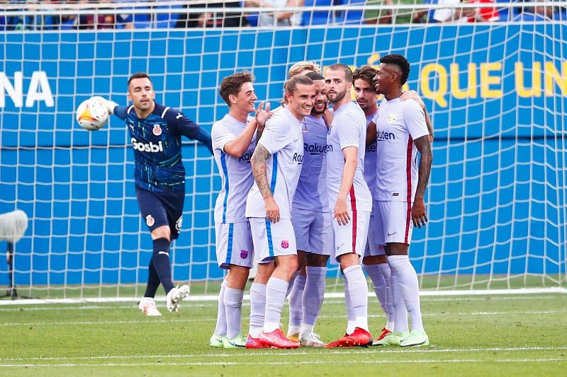 Depay scored his first goal for Barcelona in a pre-season friendly against Girona