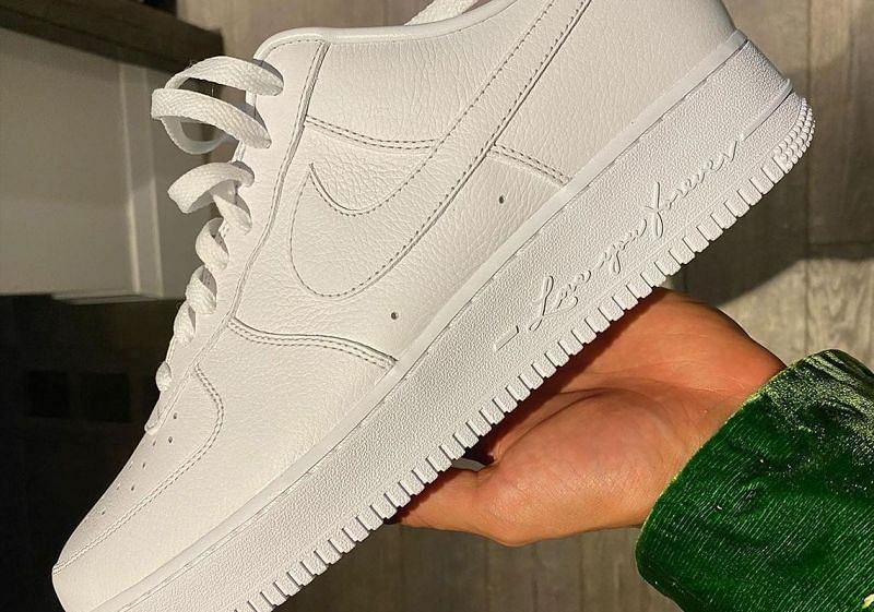 The Drake x Nike Air Force 1, which is scheduled to release soon (Image via Sneaker News)