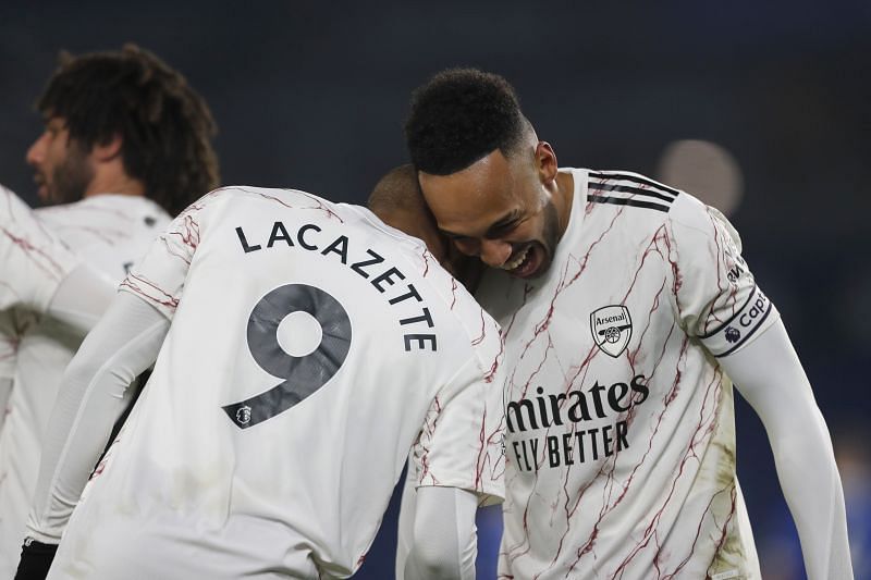 Arsenal strikers Pierre-Emerick Aubameyang and Alexandre Lacazette