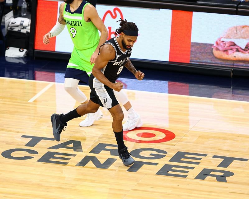 Patty Mills led the team in three-pointers made with 2.4 per game.