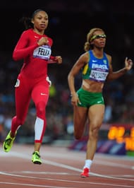 Allyson Felix at the 2012 London Olympics 200m event