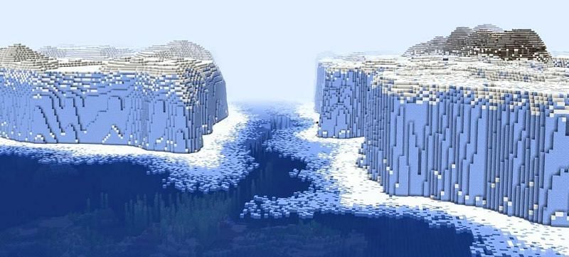 A beautiful custom-made glacier biome (Image via Pinterest)